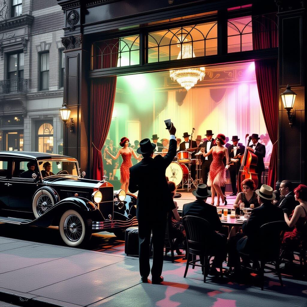 1920s Chicago Double Exposure: Funeral Home and Speakeasy