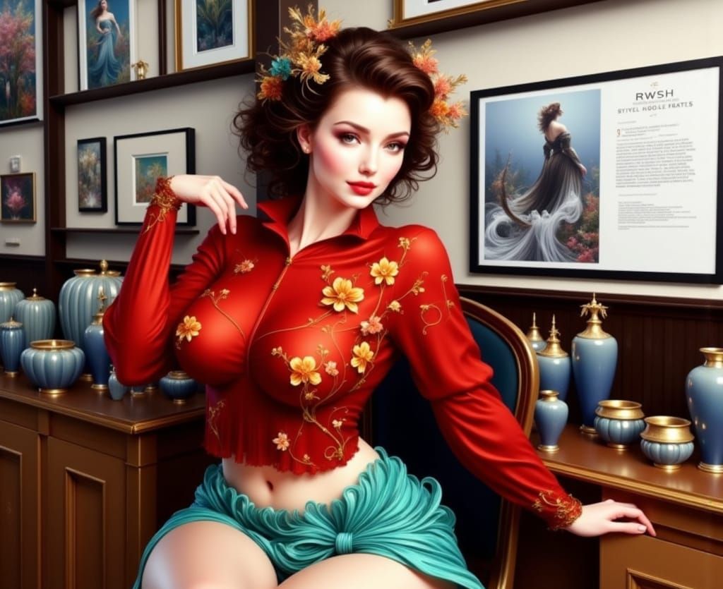 Goddess of Dawn in Opalescent Forest Garden