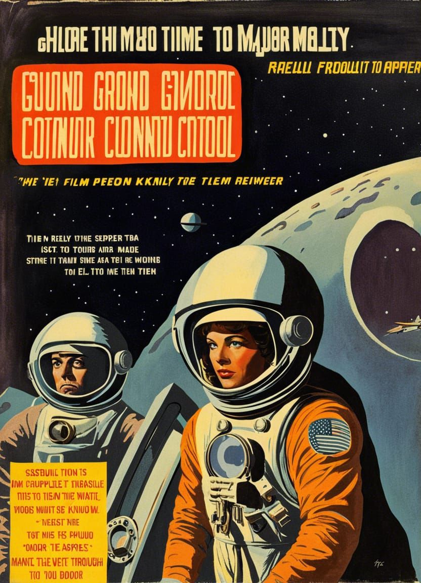 Vintage Sci-Fi Book Cover: Space Odyssey