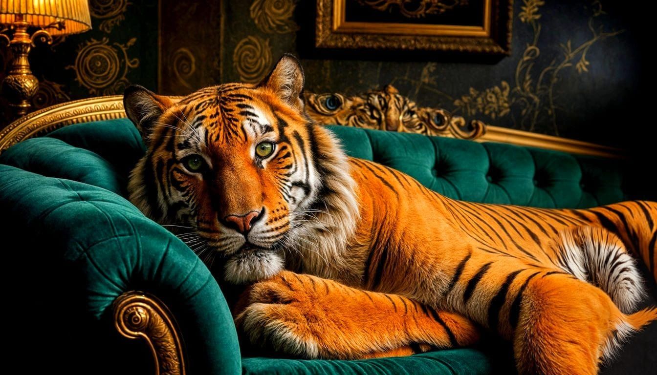 Vibrant Bengal Tiger Fur in Warm Orange Hues
