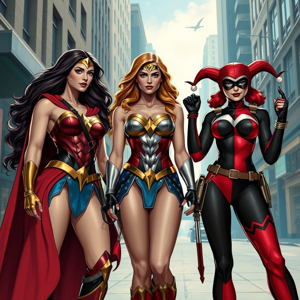 Wonder Woman, Scarlet Witch, Harley Quinn: Real Women