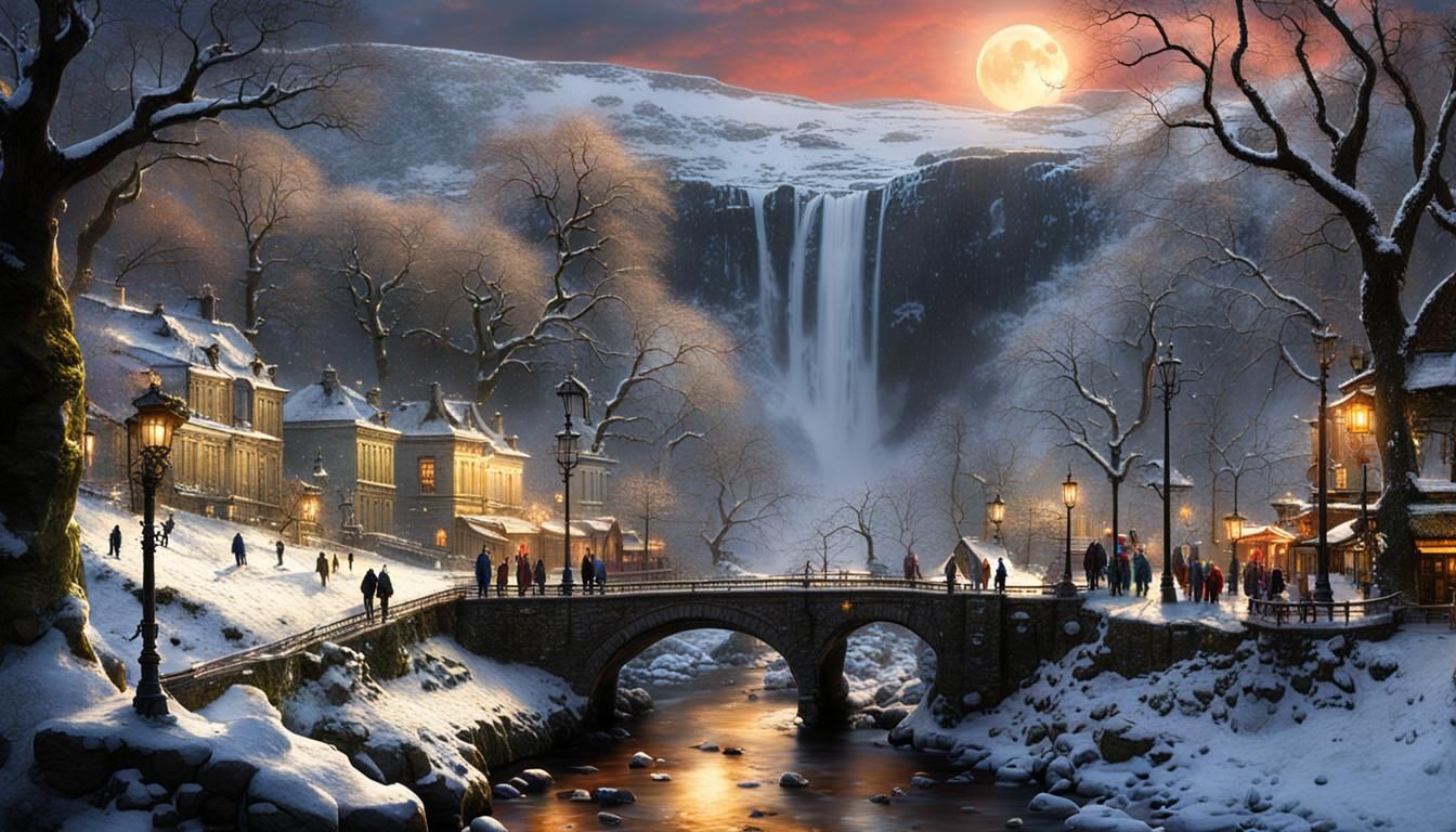 Victorian Welsh Street Scene in Glass Terrarium