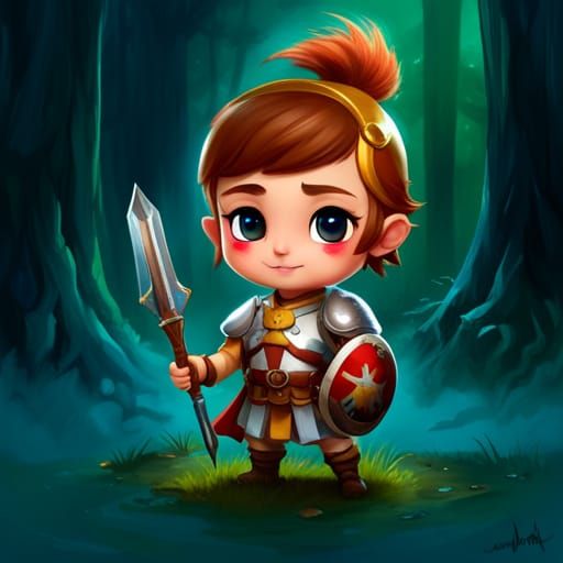 Adorable Chibi Roman Soldier Splash Art