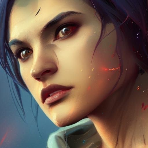 Detailed Raven Portrait in Hyperdetailed Style