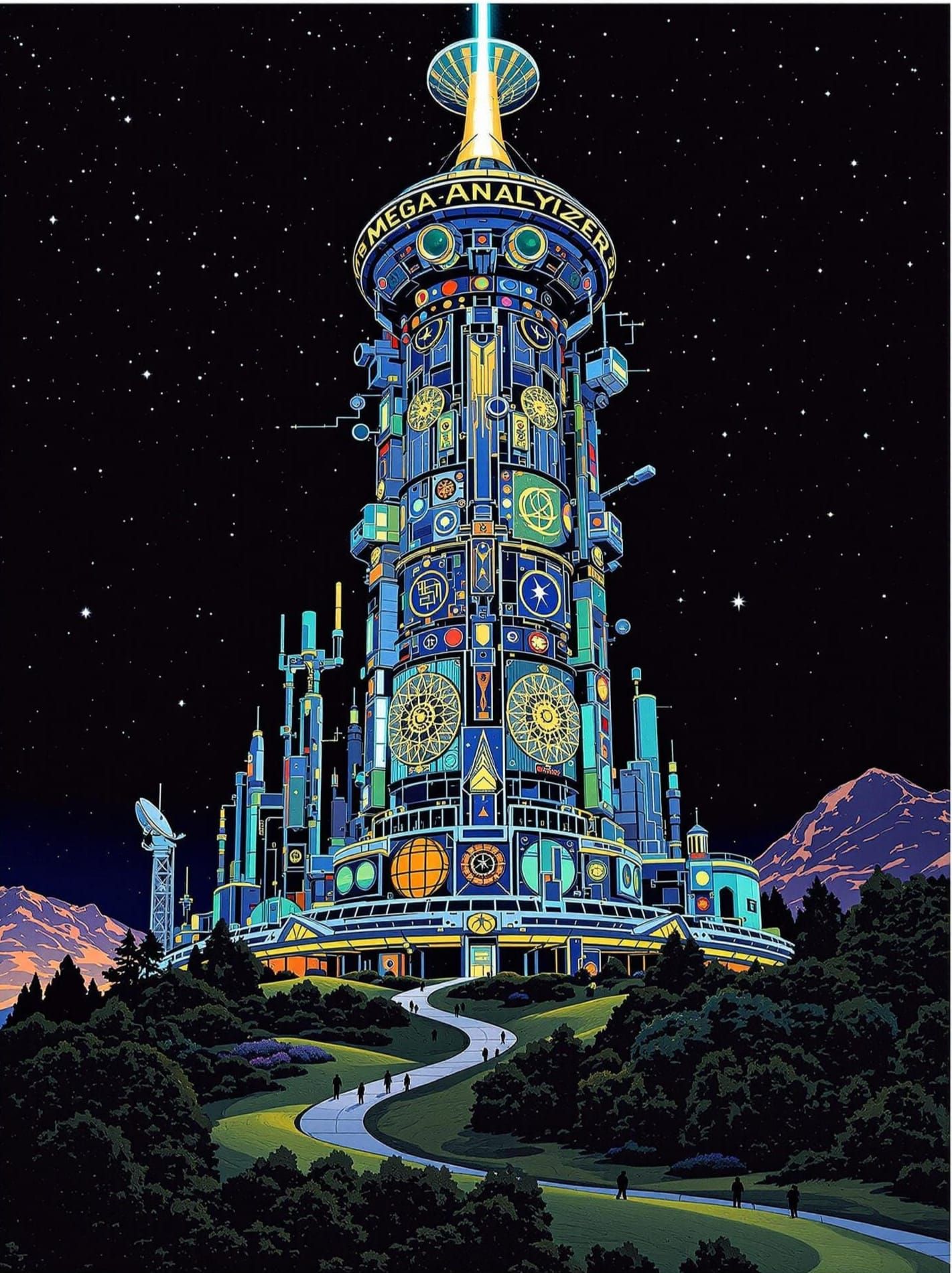 Gustav Klimt-Inspired Science Fiction Masterpiece: Mega-Anal...