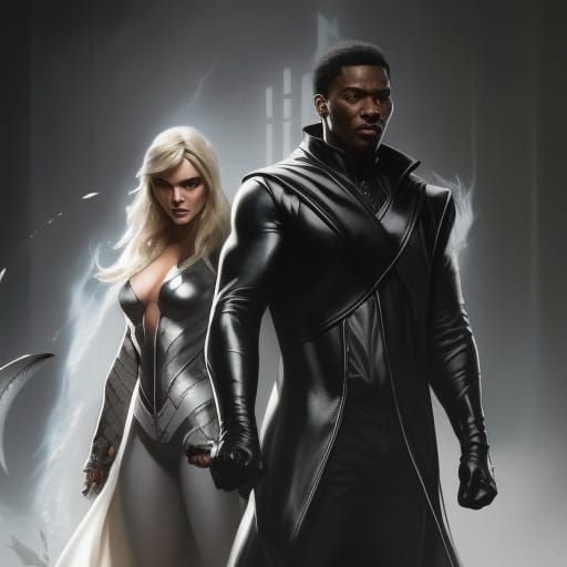 Cloak and Dagger: Black and White Concept Art Portrait