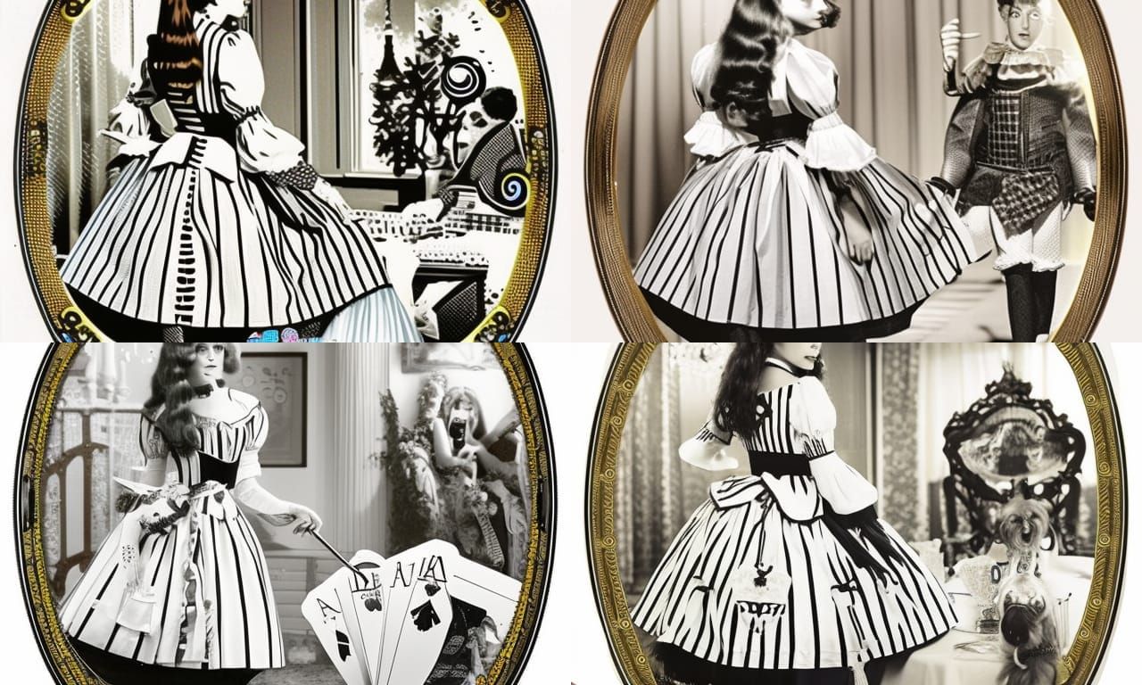 Alice in Wonderland in 80s Music Video Style