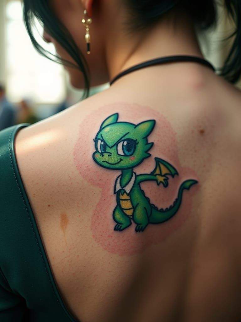 The Girl With The Cute Puff-the-Magic-Dragon Tattoo (2011)(N...