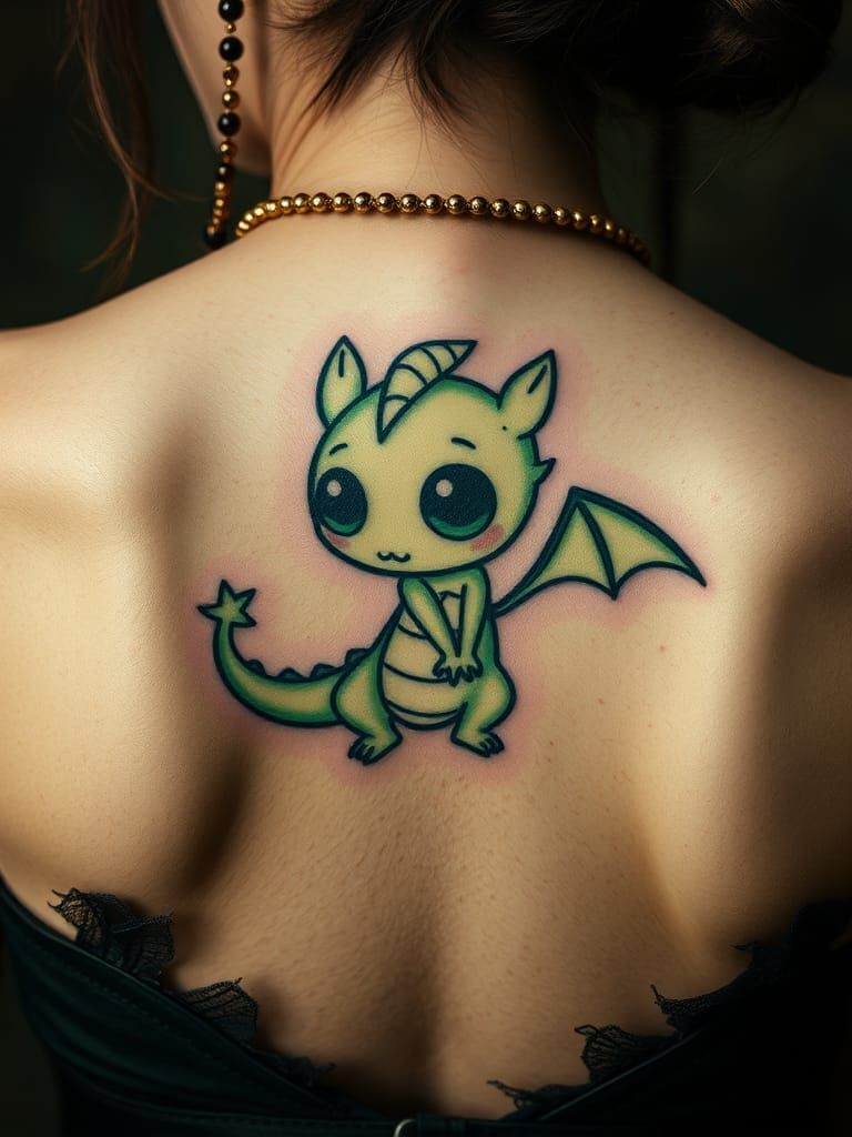 The Girl With The Cute Puff-the-Magic-Dragon Tattoo (2011)(N...