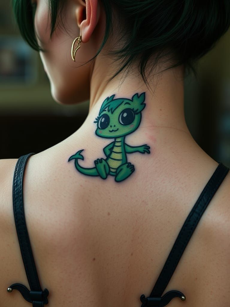 The Girl With The Cute Puff-the-Magic-Dragon Tattoo (2011)(N...