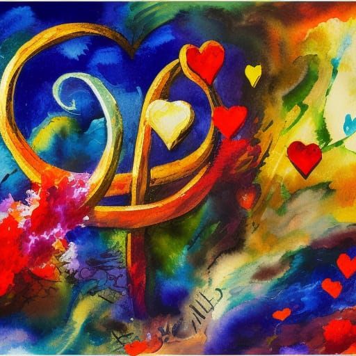 Power of Love: Gouache and Watercolor Impressionism