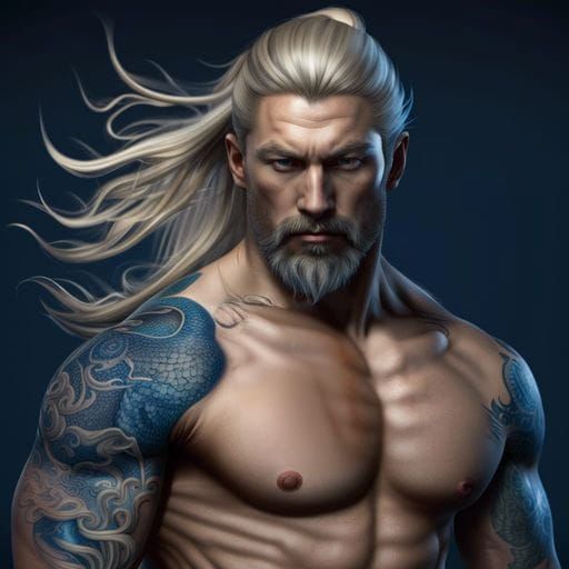 Photorealistic Rendering of a Muscular Man