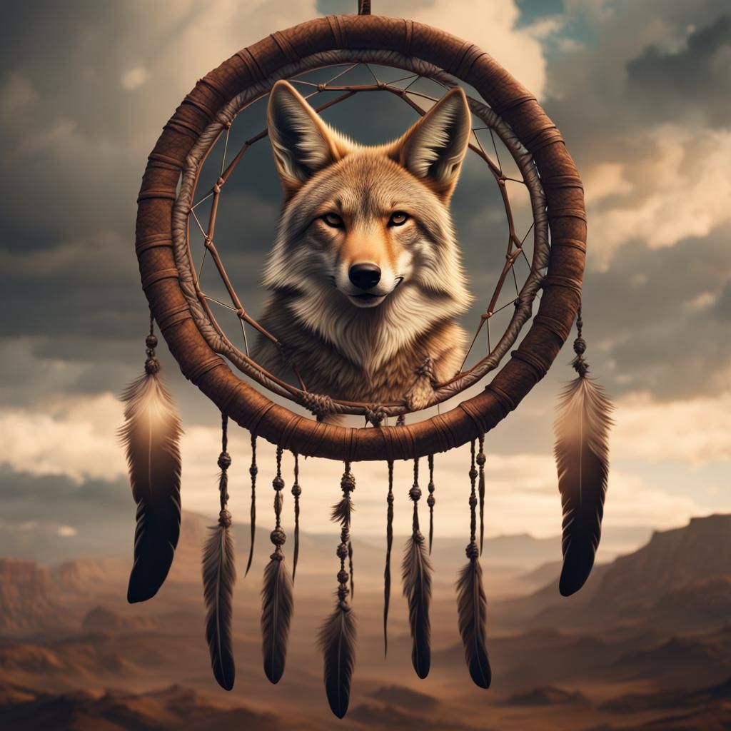 Coyote in Dreamcatcher: Digital Matte Painting