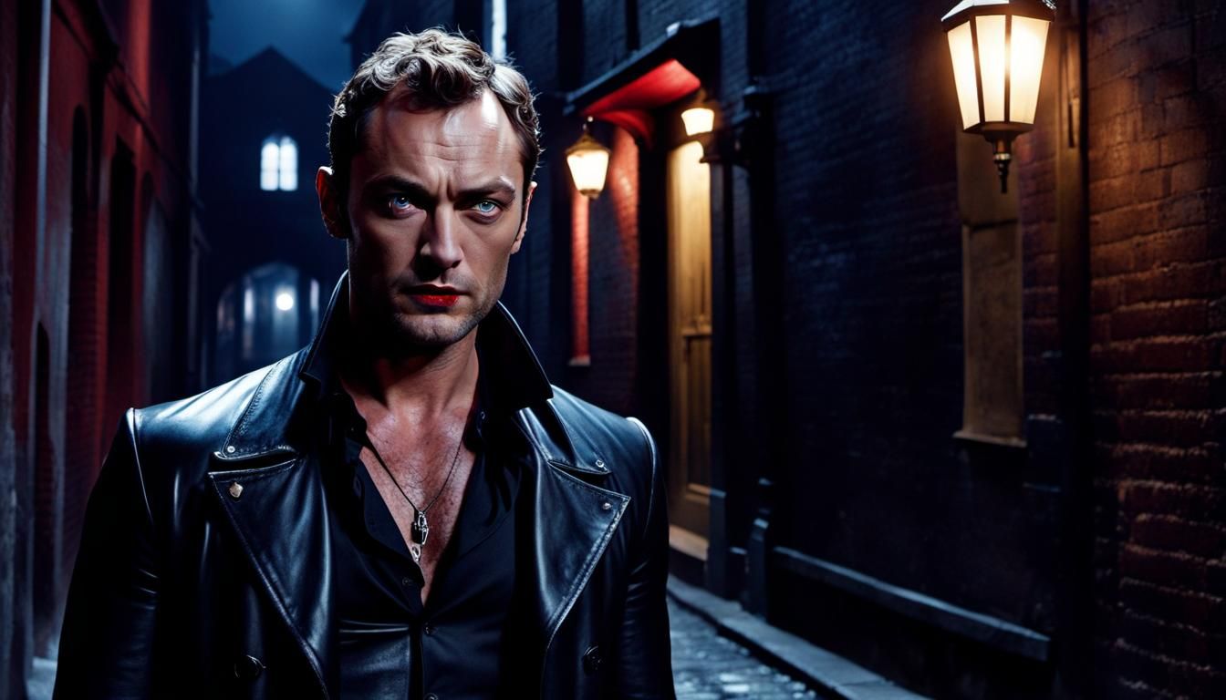 Jude Law as Gothic Vampire in Back Alley