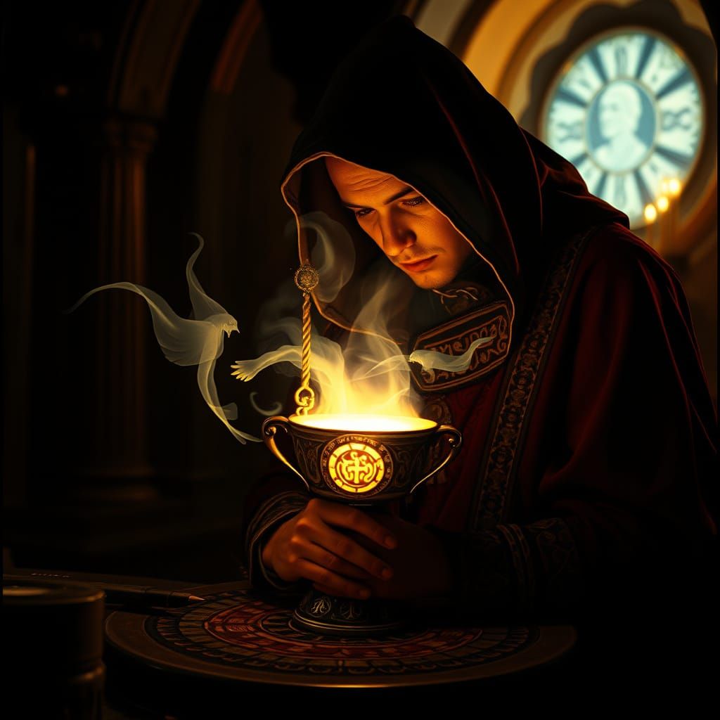 The Mystic read the future from his cup