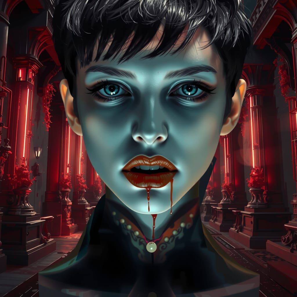 A Lonely Figure Haunted by Memories in Cinematic Film Style