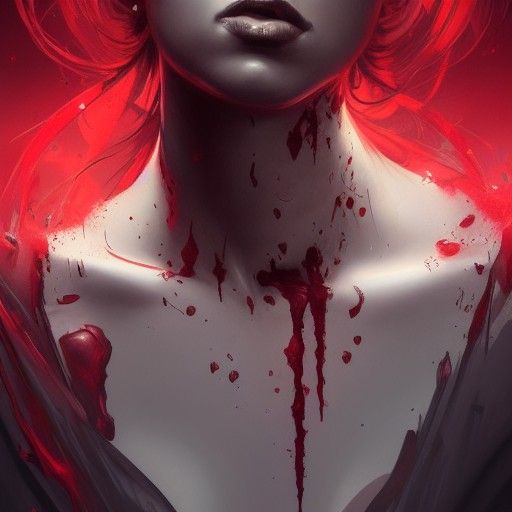 Detailed Portrait in Art Nouveau Splash Art Style