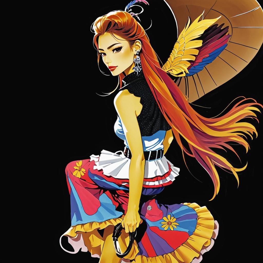 AI Generated Cowgirl in Western Style