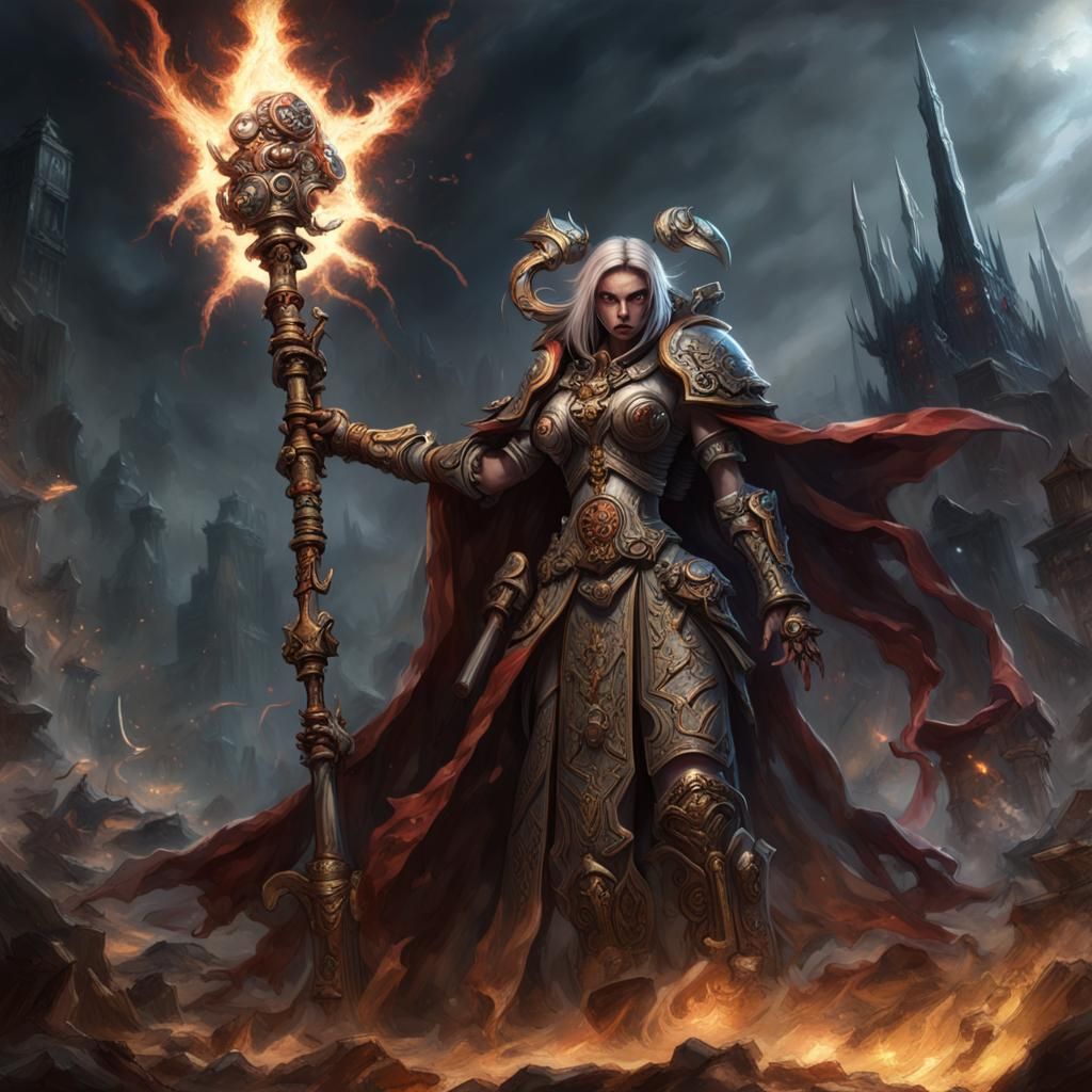 Warhammer 40k Psyker Commands Troops in Battle