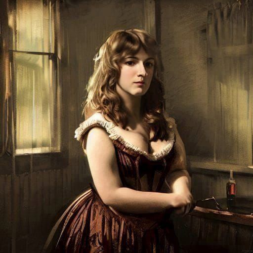 Victorian Portrait: Detailed Digital Art