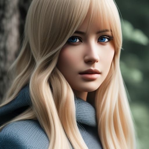 Blonde Woman in Navy Uniform, Anime Key Visual