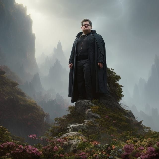 Patton Oswalt as Destructive Wizard: Digital Art