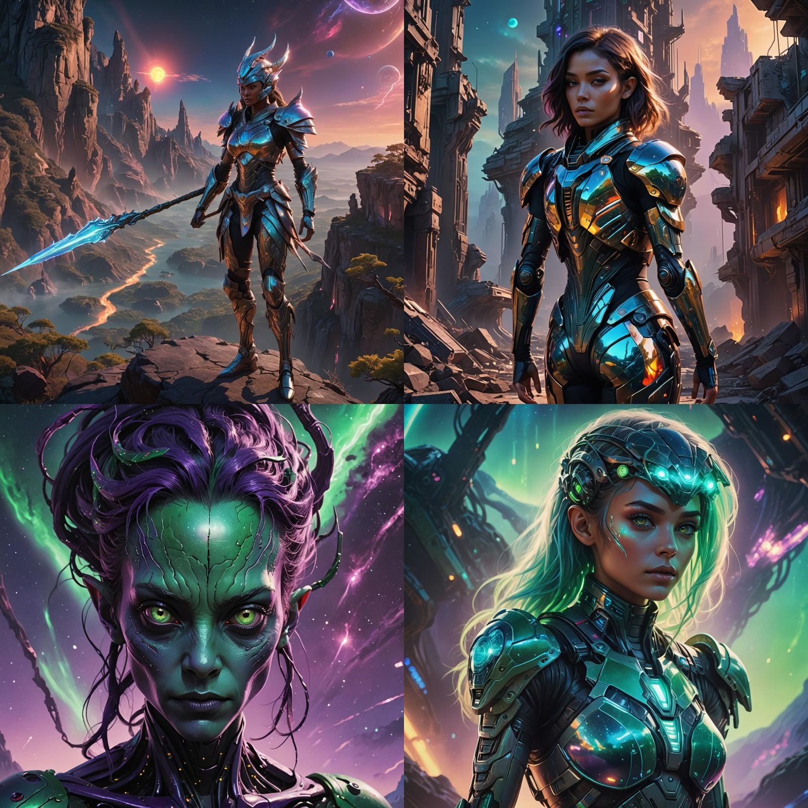 Fantasy Alien Woman Concept Art in 8K