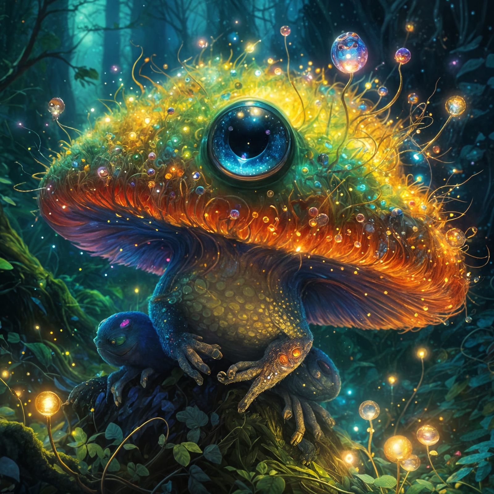 Cute Sparklefarts Creature in Disney Pixar Style