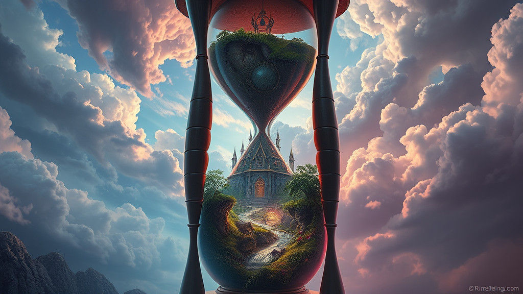 Hourglass World: A Matte Painting of Fantasy and Time