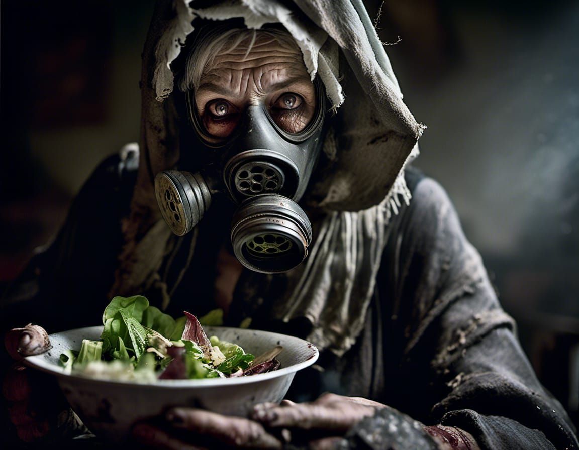 Radioactive Witch Screaming in Chernobyl Portrait