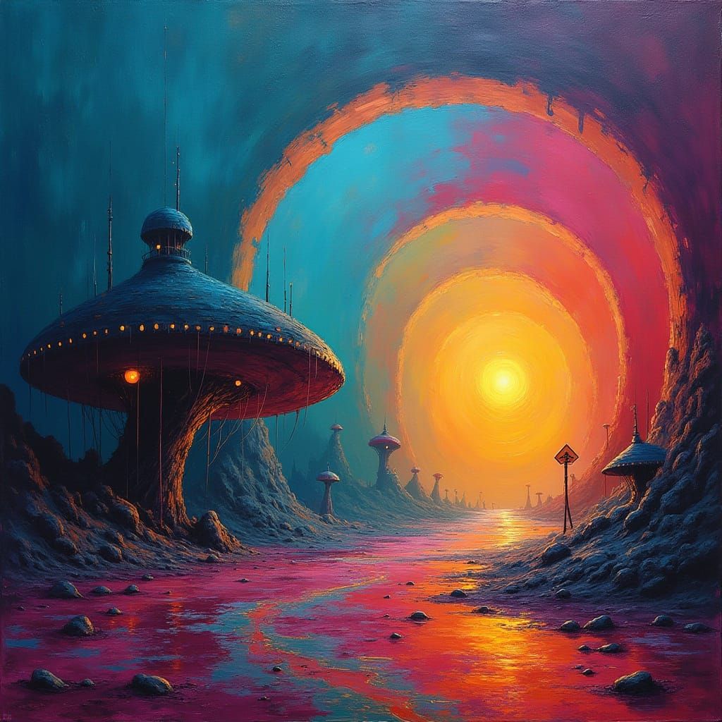 Ethereal Dreamscape in Vibrant Abstraction