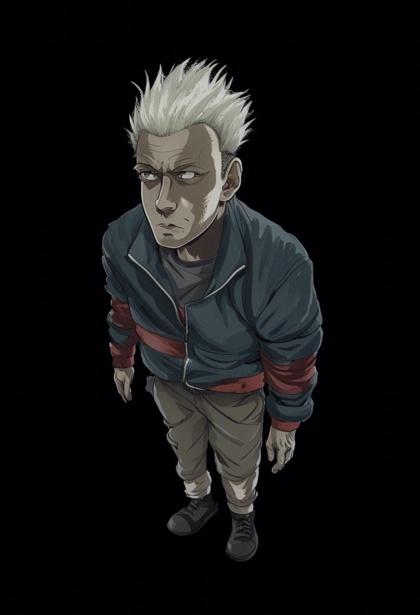Jujutsu Kaisen Inspired Character in Red Adidas