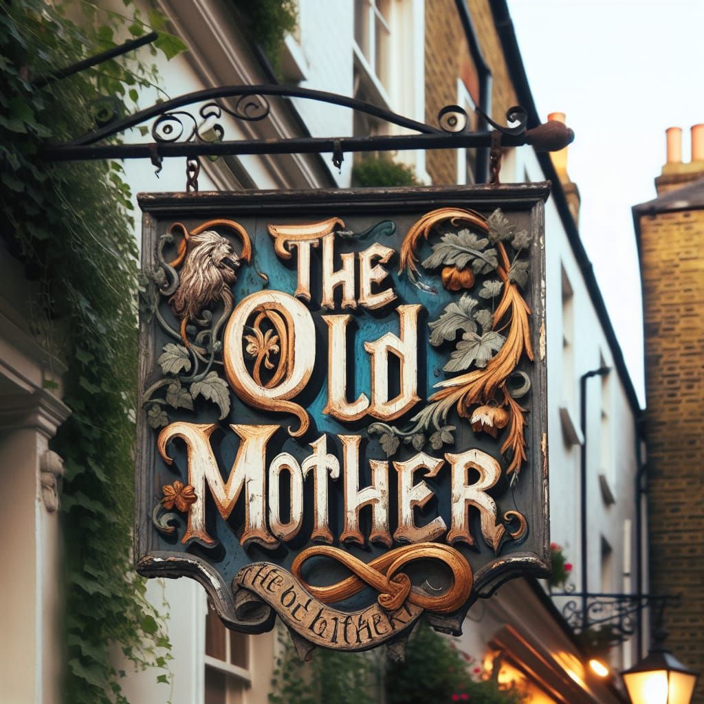 Vintage Pub Sign: The Old Mother