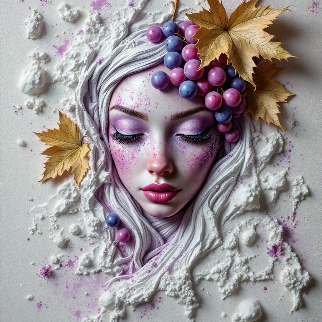 Vibrant Embossed Stress Sculpture in Hand-Painted Plaster Ba...