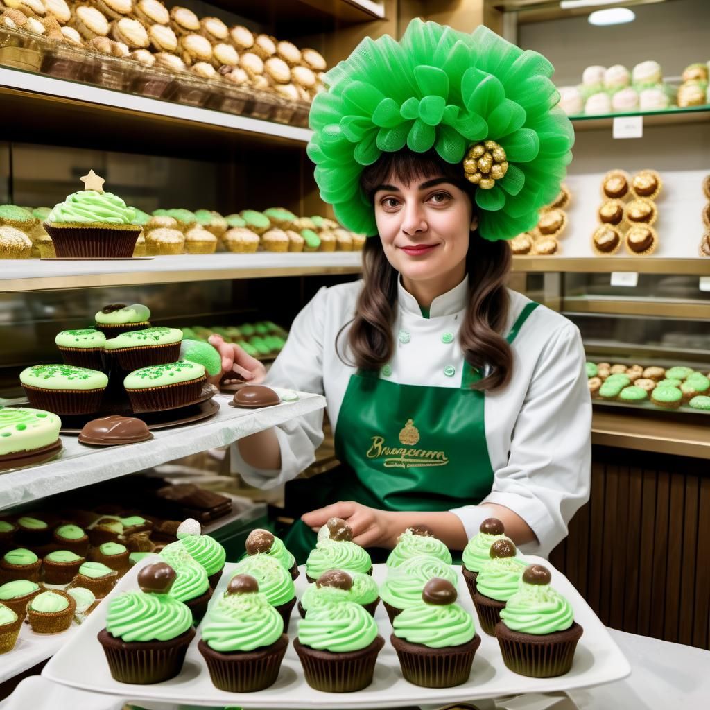 Baroque Marzipan Lady with Spun Sugar Wig
