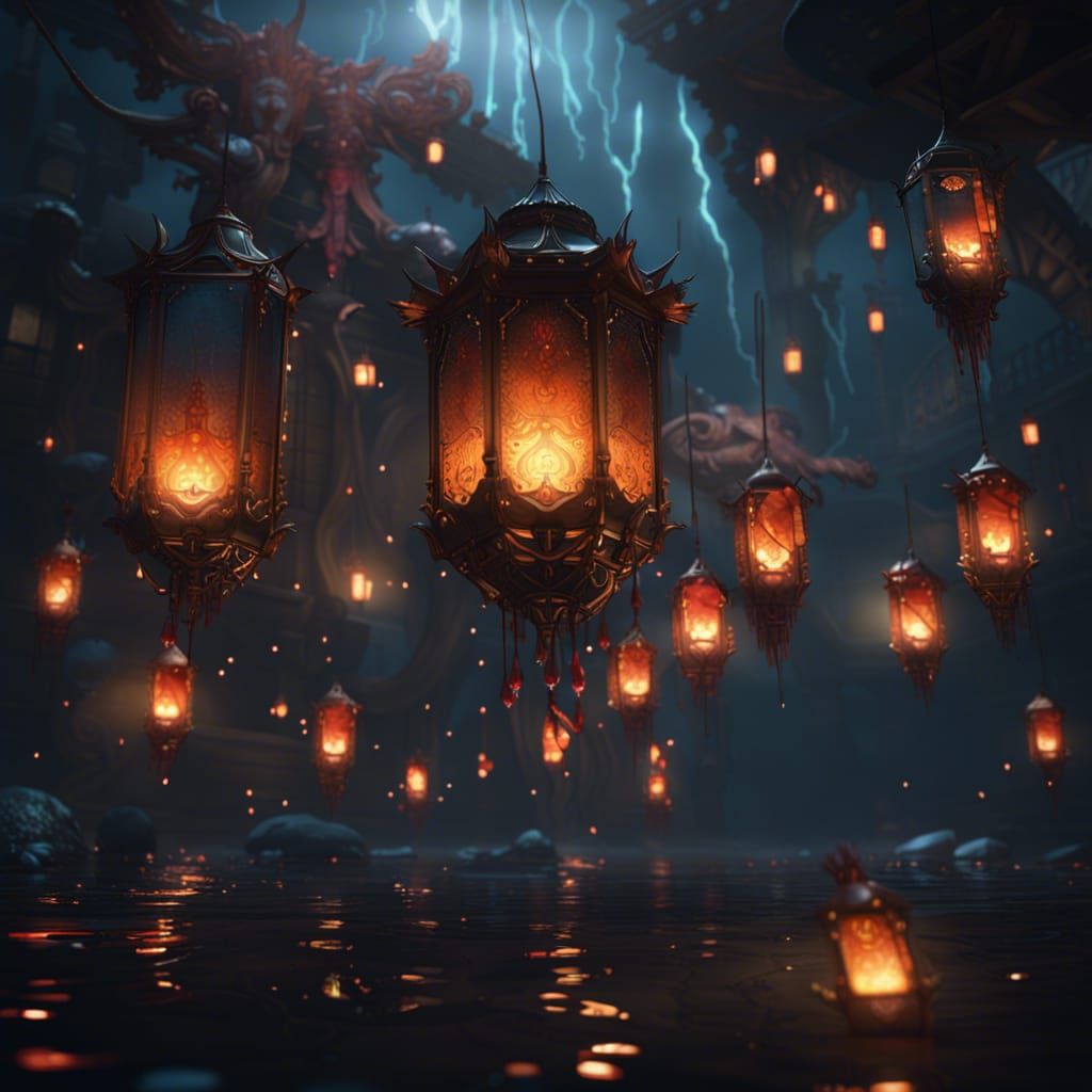 Floating Lanterns: A Dark Fantasy Masterpiece