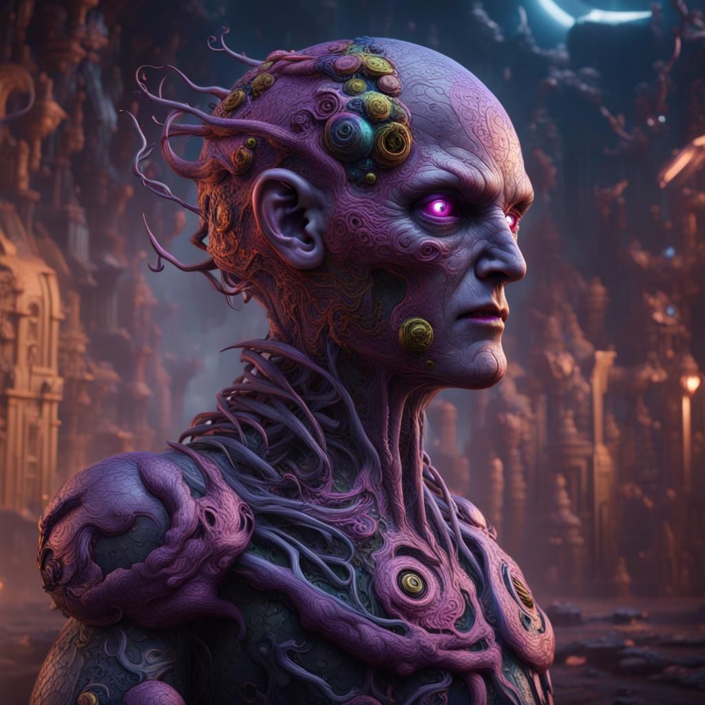 Brainiac Concept Art in Deep Color