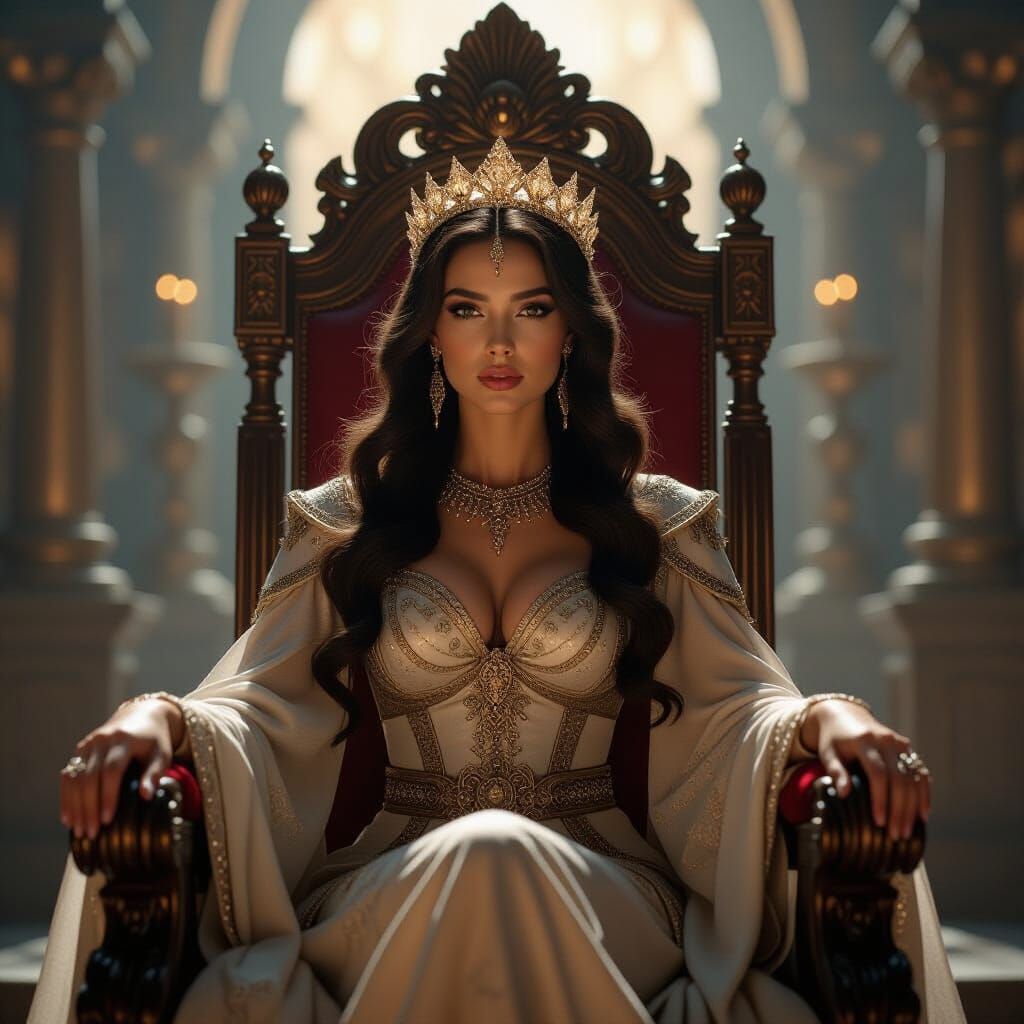 Divine Queen on Ornate Throne, Ultimate Authority