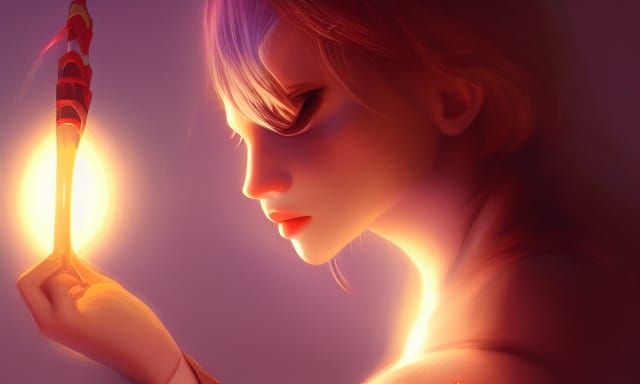 Radiant Light Bringer, Digital Art Style