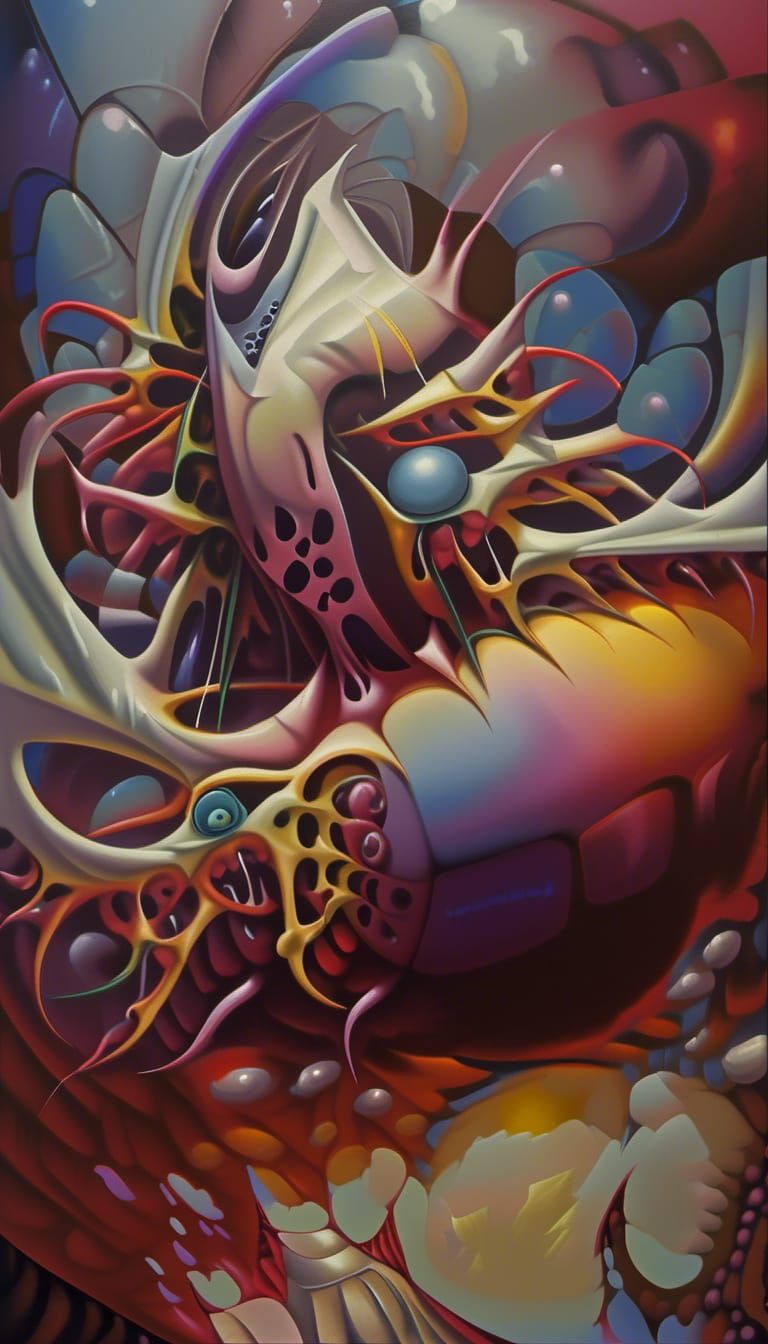 Colorful Space Graffiti Art in Spectral Surrealism