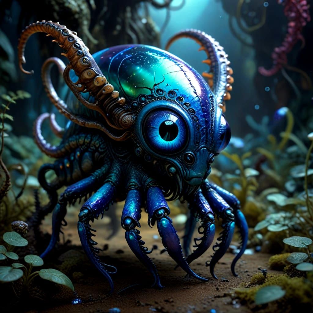 Unique Alien Creature with Mismatched Body Parts