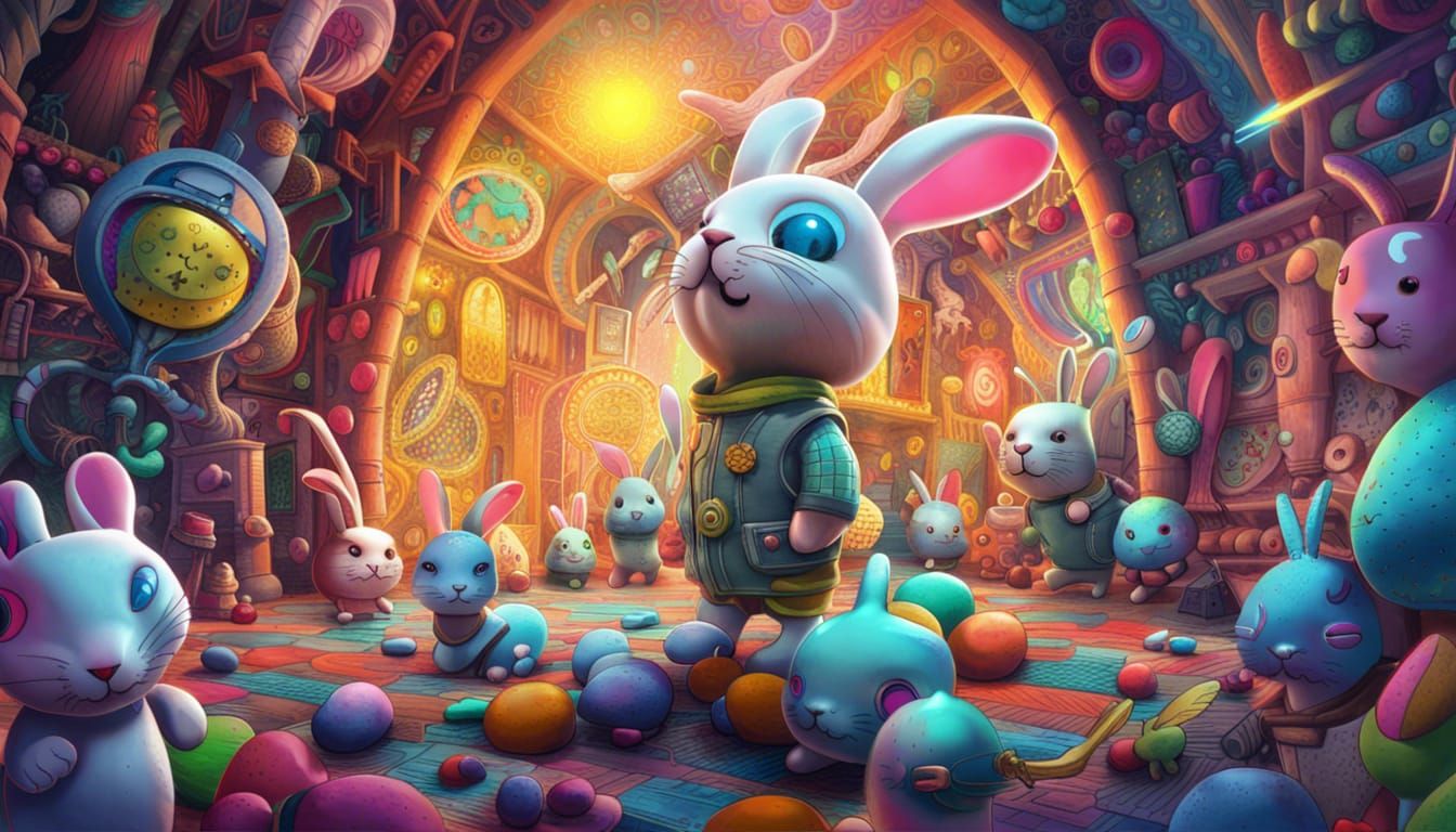 The rabbits toys