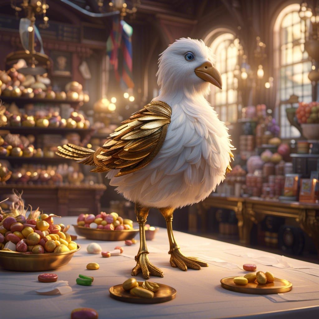 Golden Goose in Chocolate Factory, Studio Ghibli Style