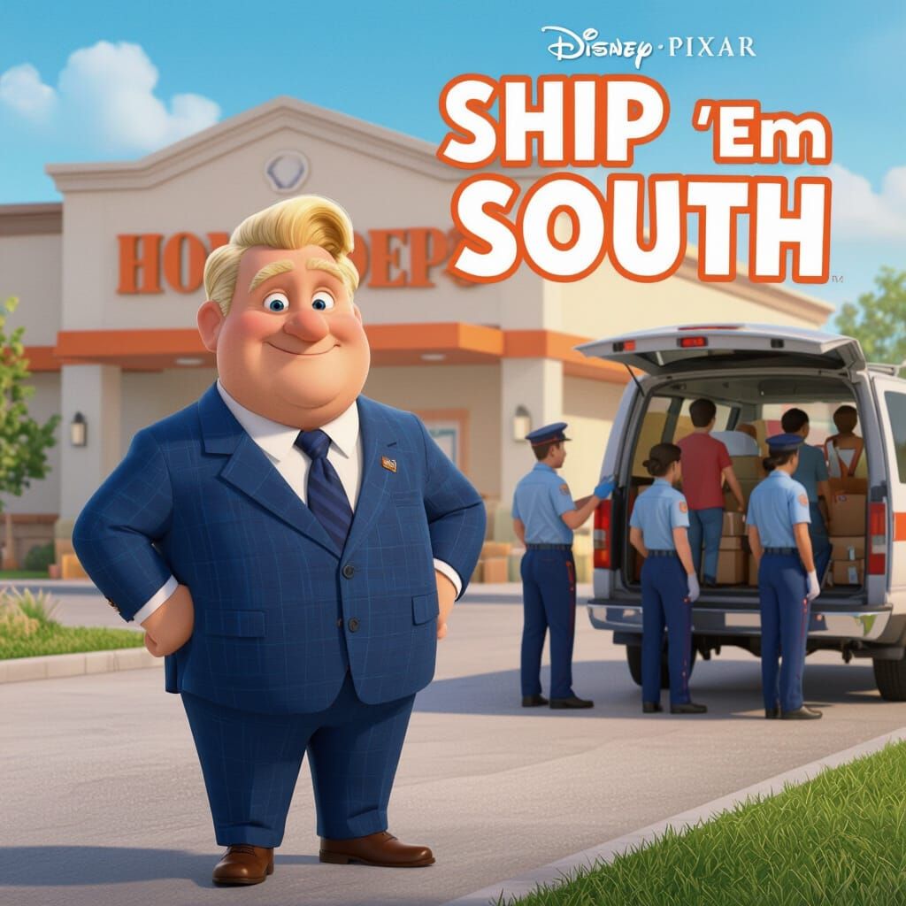 Pixar-Style Movie Poster: Patriotic Optimism