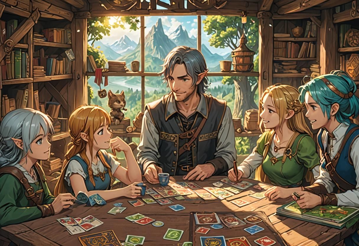 Medieval Forest Board Game Fun: Anime Style
