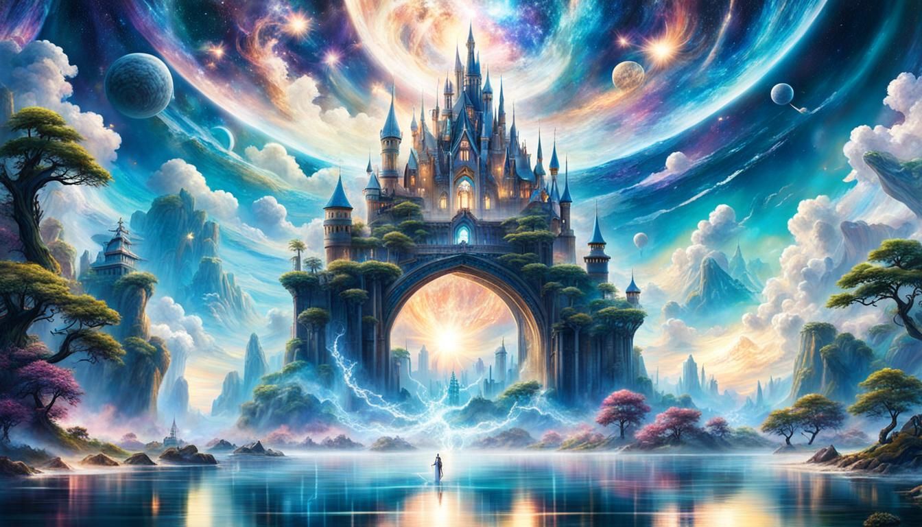 Surreal Dreamscape: Celestial Tapestry of Fantasy and Wonder