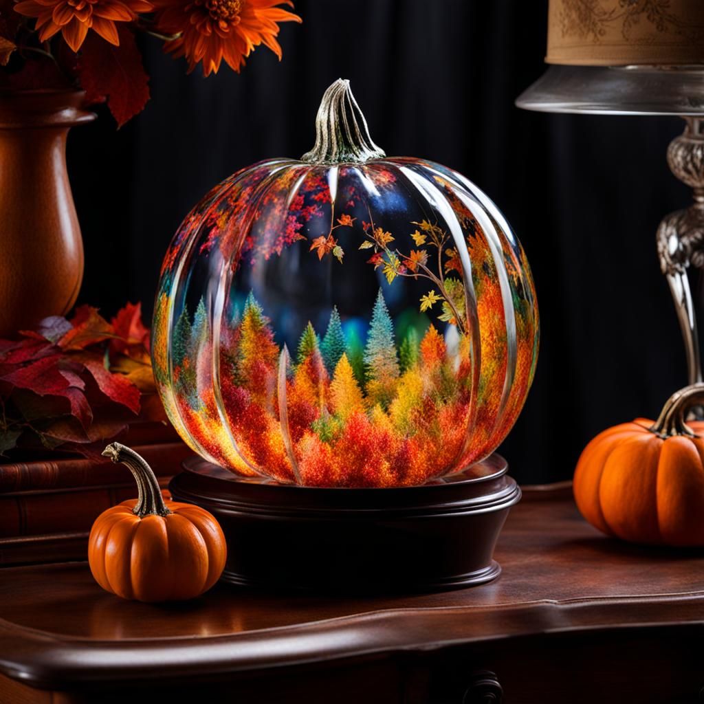 Magical World Inside a Crystal Pumpkin