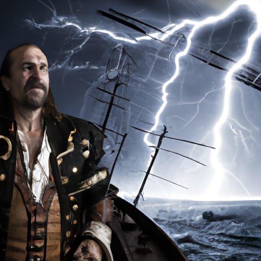 Captain Ahab Confronts a Lightning Storm