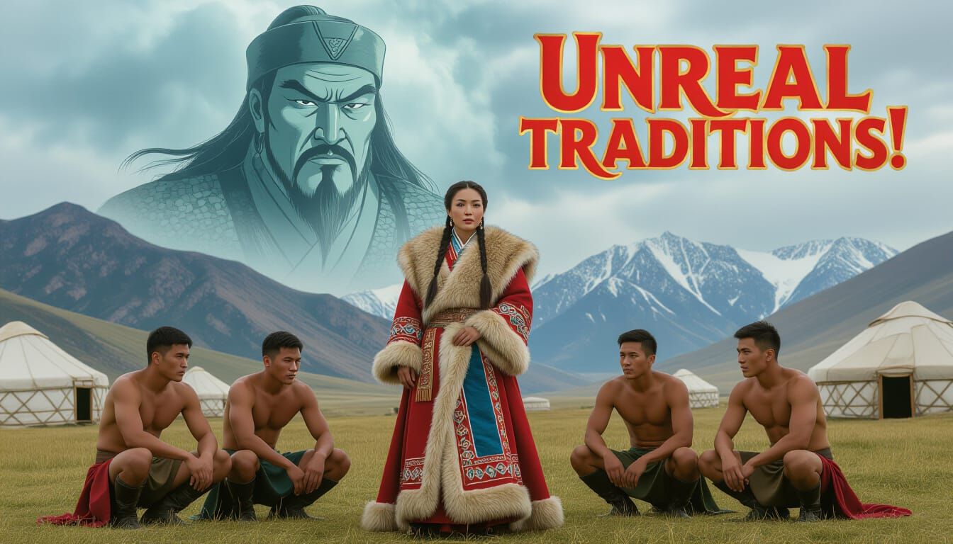 Mongolian Woman with Genghis Khan's Ghost