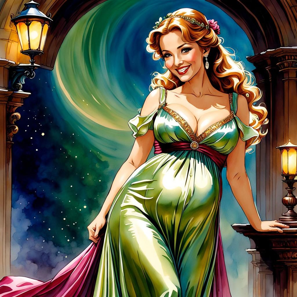 Cute pregnant Giselle from Enchanted